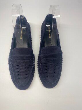 Veronica Beard Womens Penny Women Navy Blue Suede Loafer Sz 8.5